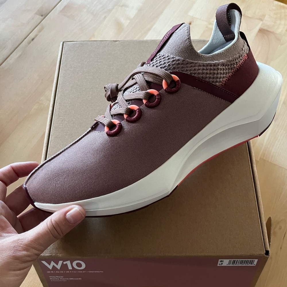 Allbirds NWT Vista Racer Stormy Mauve Blizzard Sole size 10
